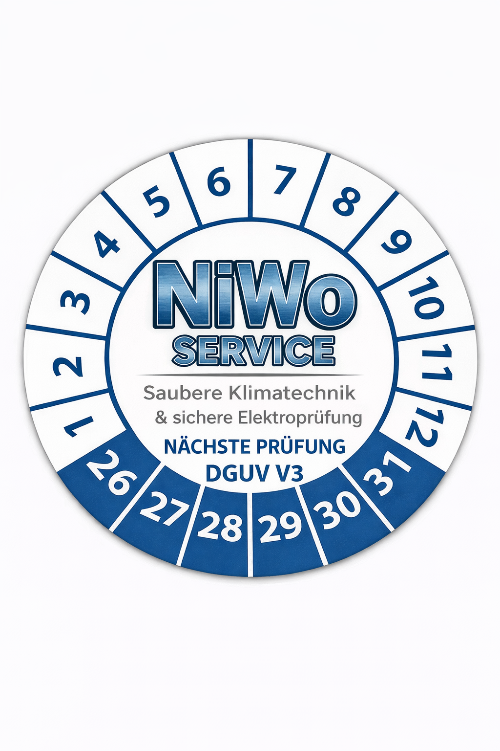 NiWo DGUV V3 Prüfplakette